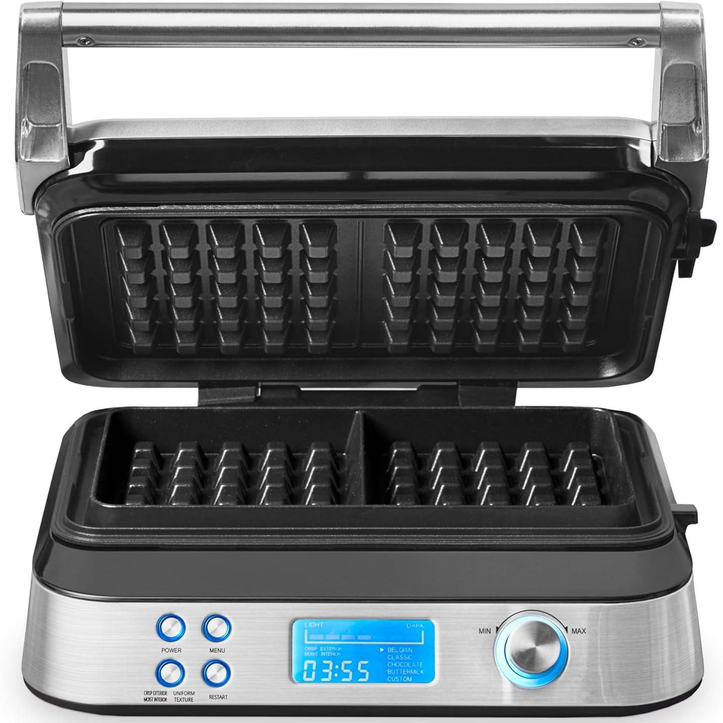 GASTROBACK 42424 Stainless Waffle Iron, 5 Programs, 7 Browning Levels